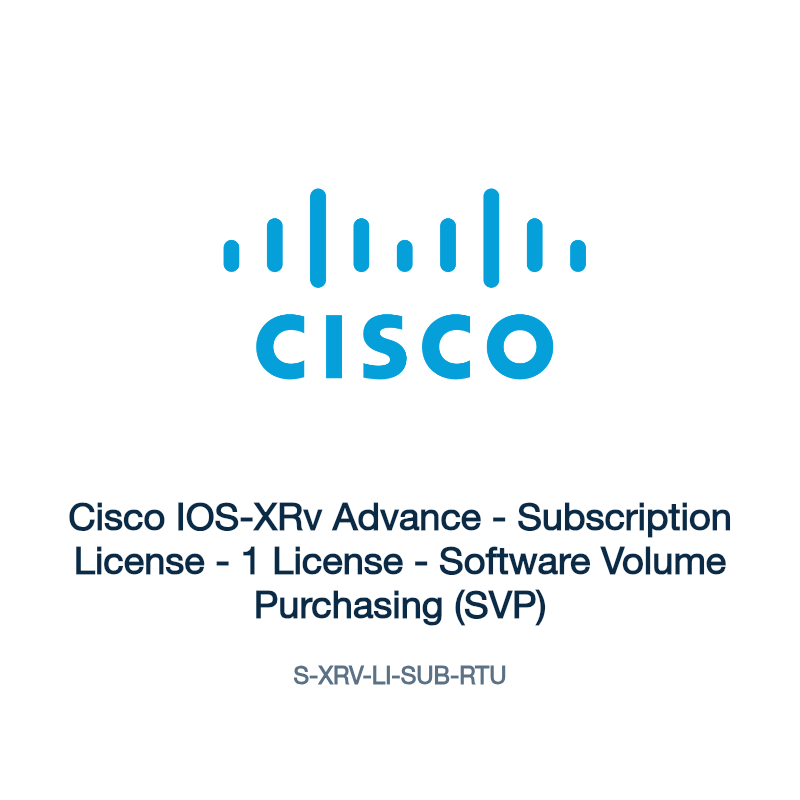 S-XRV-LI-SUB-RTU: Cisco IOS-XRv Advance