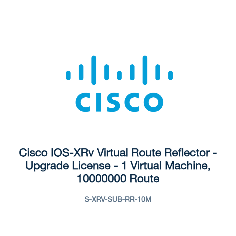 S-XRV-SUB-RR-10M: Cisco IOS-XRv Virtual Route Reflector