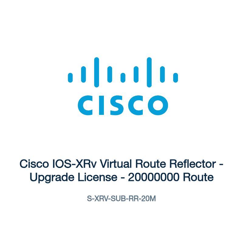 S-XRV-SUB-RR-20M: Cisco IOS-XRv Virtual Route Reflector