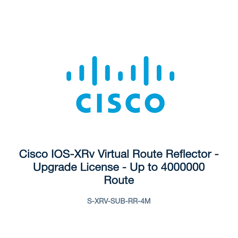 S-XRV-SUB-RR-4M: Cisco IOS-XRv Virtual Route Reflector