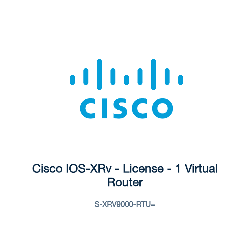 S-XRV9000-RTU=: Cisco IOS-XRv - License - 1 Virtual Router
