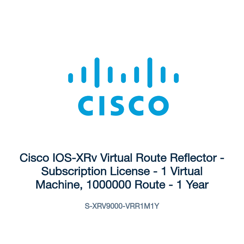 S-XRV9000-VRR1M1Y: Cisco IOS-XRv Virtual Route Reflector