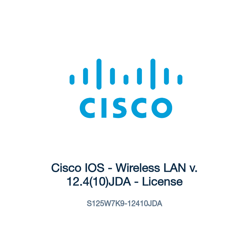 S125W7K9-12410JDA: Cisco IOS - Wireless LAN v. 12.4(10)JDA - License