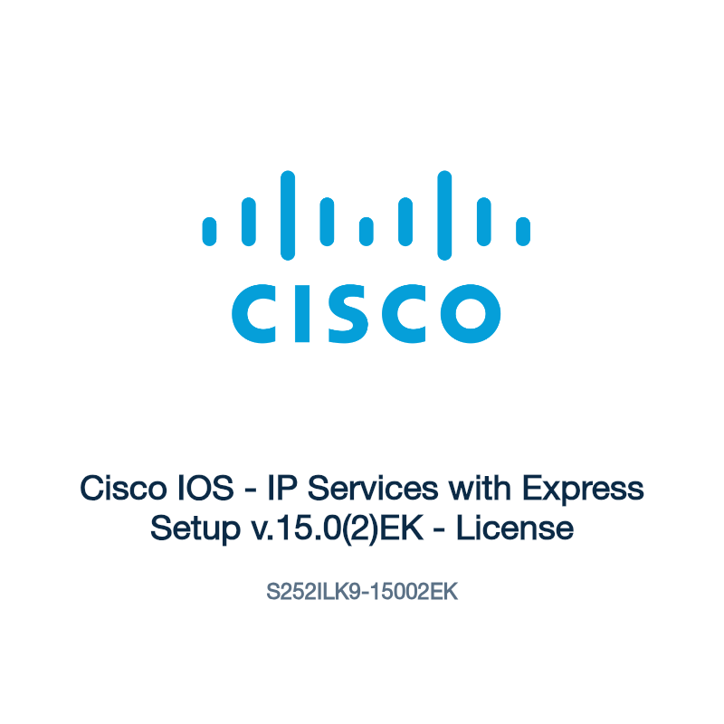 S252ILK9-15002EK: Cisco IOS - IP Services with Express Setup v.15.0(2)EK - License