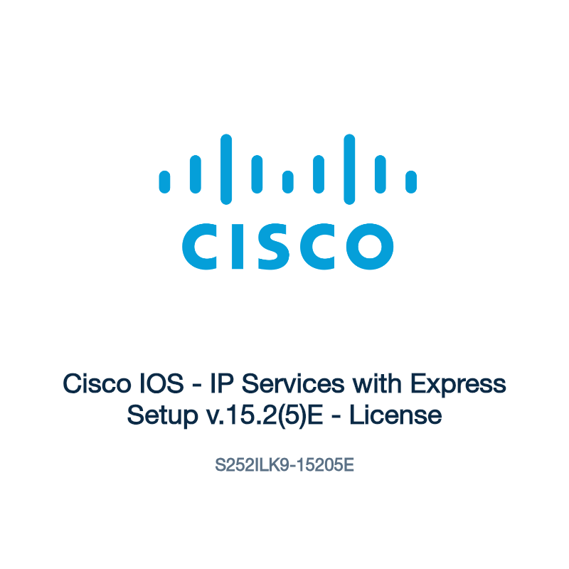 S252ILK9-15205E: Cisco IOS - IP Services with Express Setup v.15.2(5)E - License