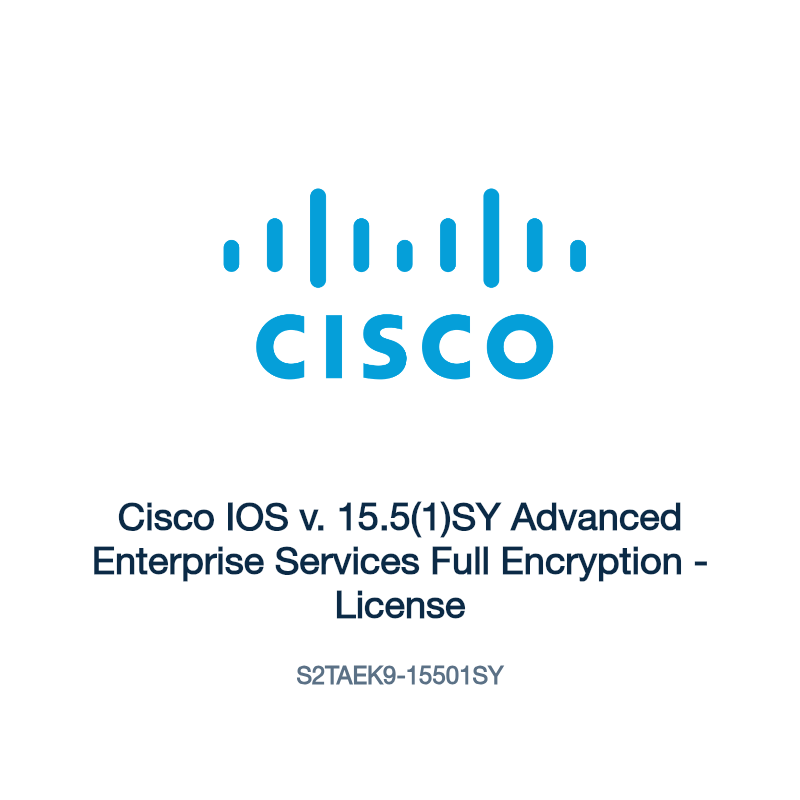 S2TAEK9-15501SY: Cisco IOS v. 15.5(1)SY Advanced Enterprise Services Full Encryption