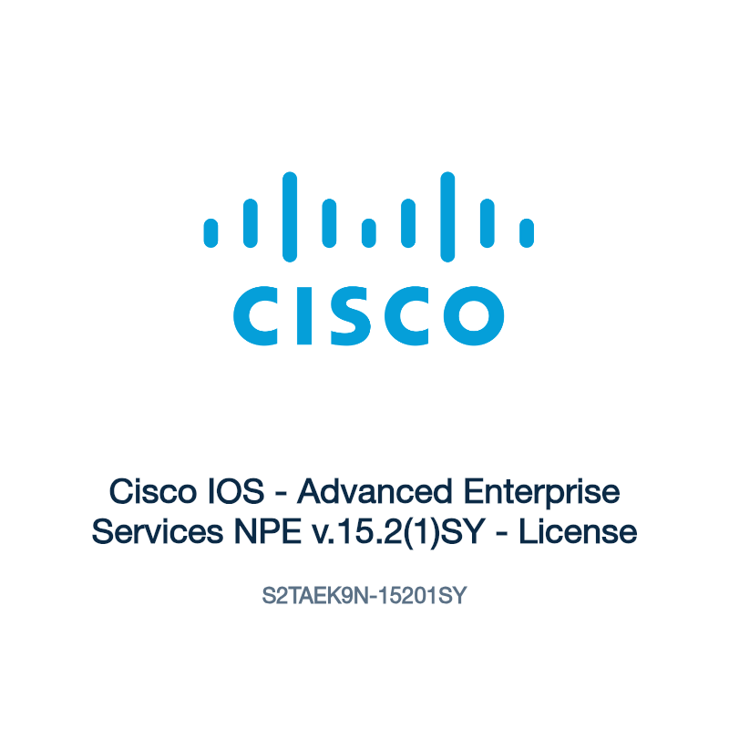S2TAEK9N-15201SY: Cisco IOS - Advanced Enterprise Services NPE v.15.2(1)SY - License