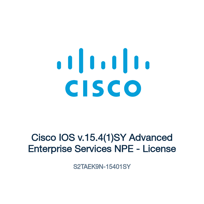 S2TAEK9N-15401SY: Cisco IOS v.15.4(1)SY Advanced Enterprise Services NPE