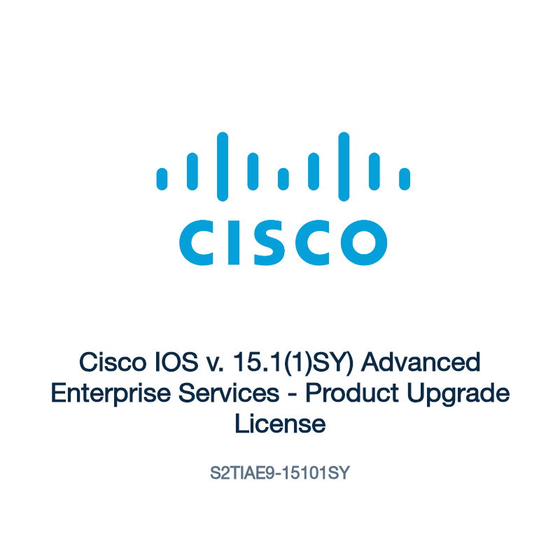 S2TIAE9-15101SY: Cisco IOS v. 15.1(1)SY) Advanced Enterprise Services