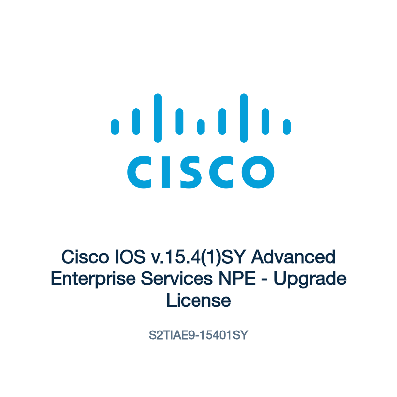 S2TIAE9-15401SY: Cisco IOS v.15.4(1)SY Advanced Enterprise Services NPE