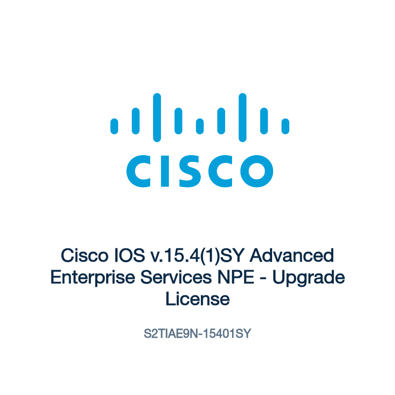 S2TIAE9N-15401SY: Cisco IOS v.15.4(1)SY Advanced Enterprise Services NPE