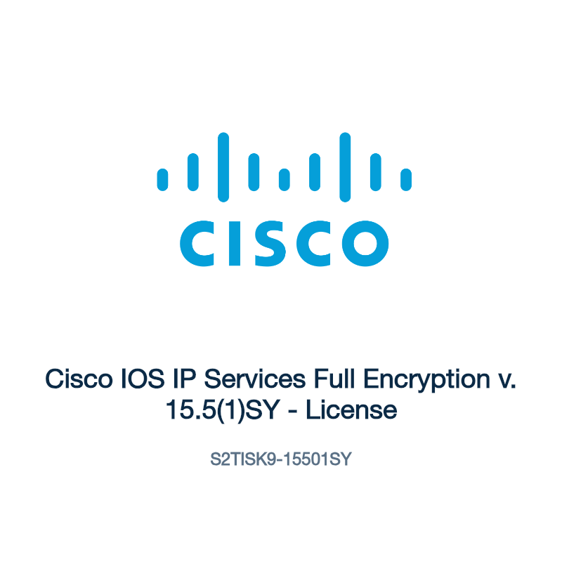 S2TISK9-15501SY: Cisco IOS IP Services Full Encryption v. 15.5(1)SY