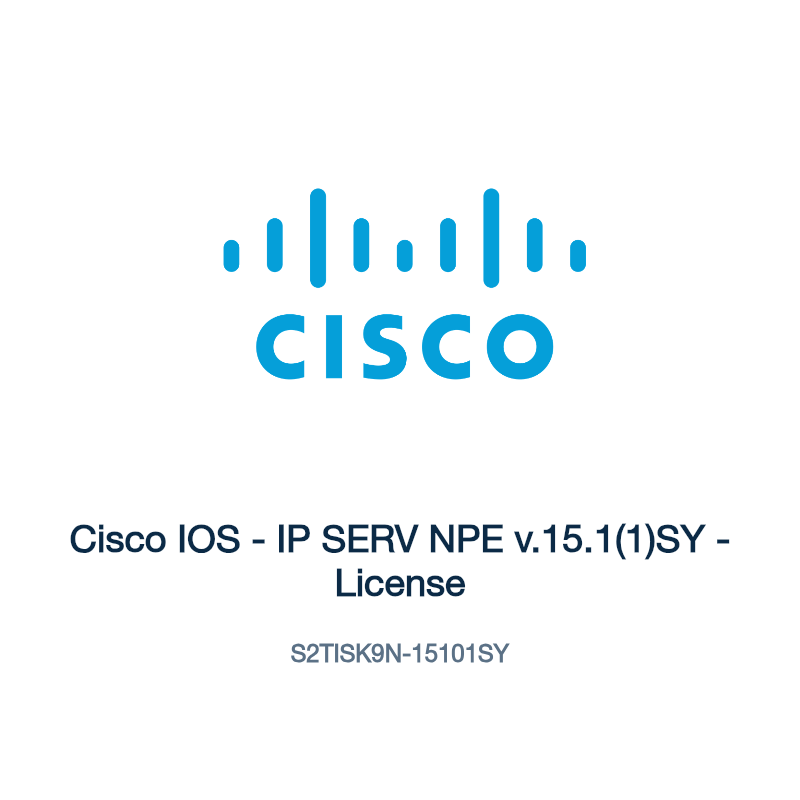 S2TISK9N-15101SY: Cisco IOS - IP SERV NPE v.15.1(1)SY - License