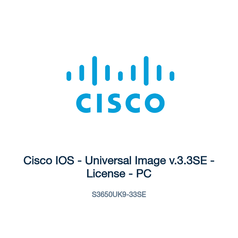 S3650UK9-33SE: Cisco IOS - Universal Image v.3.3SE - License - PC