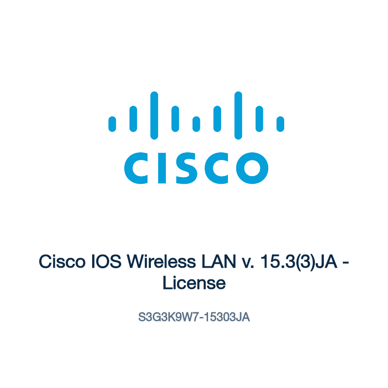 S3G3K9W7-15303JA: Cisco IOS Wireless LAN v. 15.3(3)JA