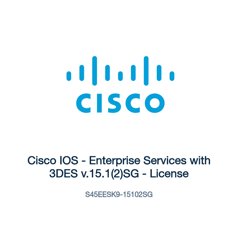 S45EESK9-15102SG: Cisco IOS - Enterprise Services with 3DES v.15.1(2)SG - License