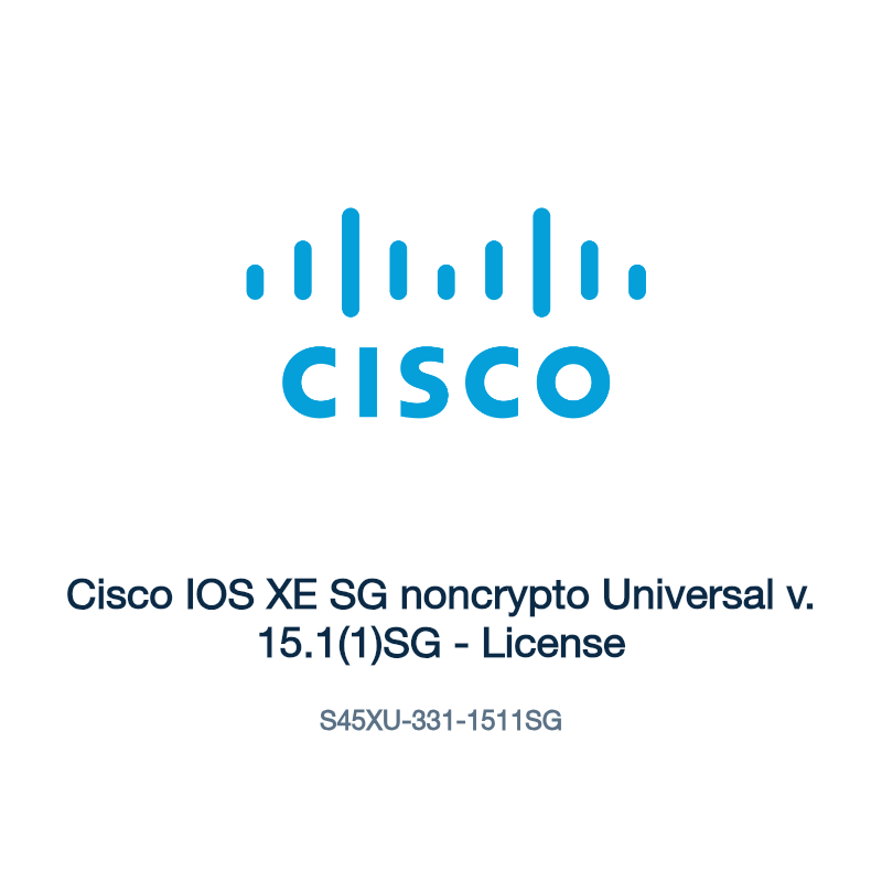 S45XU-331-1511SG: Cisco IOS XE SG noncrypto Universal v. 15.1(1)SG