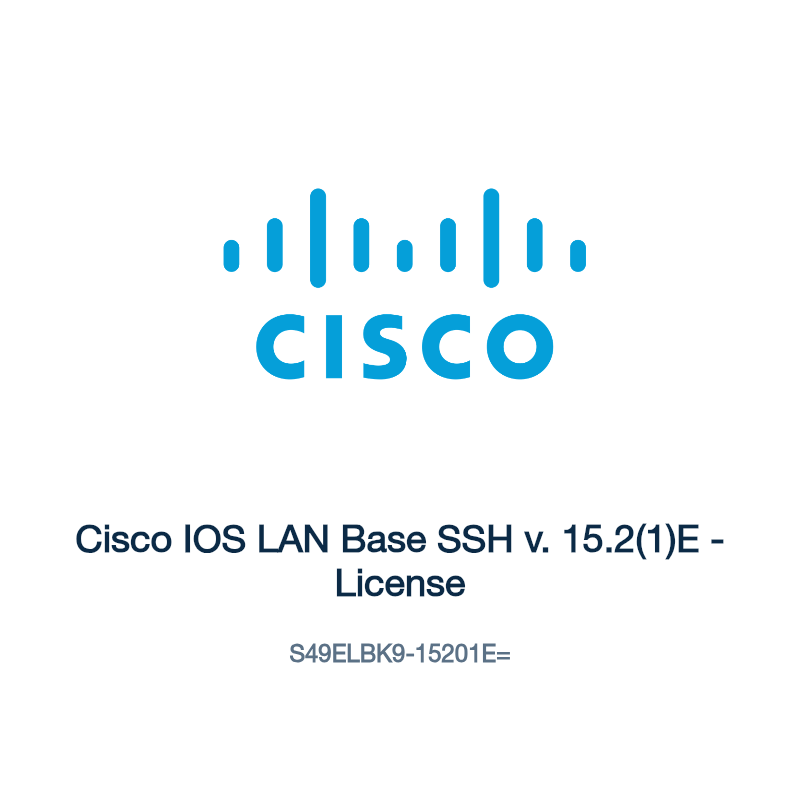 S49ELBK9-15201E=: Cisco IOS LAN Base SSH v. 15.2(1)E