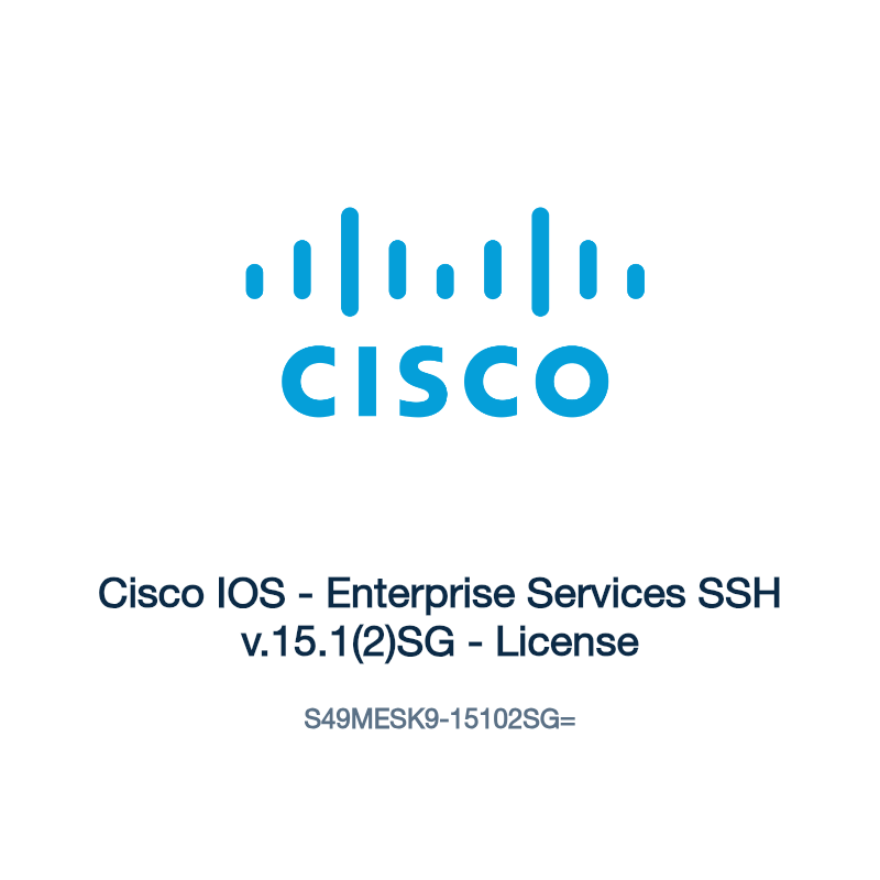 S49MESK9-15102SG=: Cisco IOS - Enterprise Services SSH v.15.1(2)SG - License