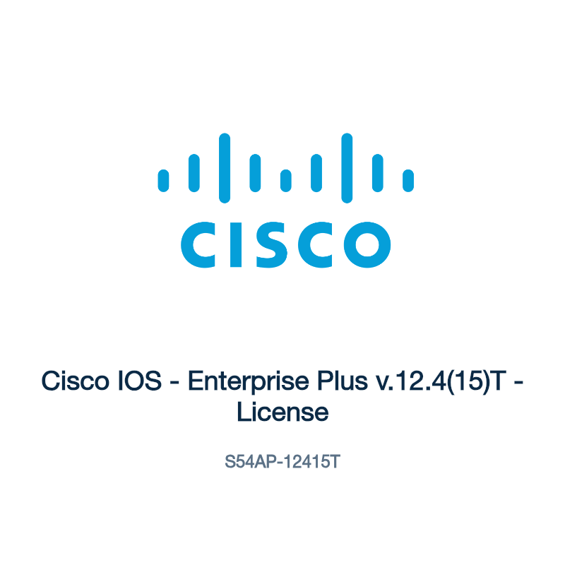 S54AP-12415T: Cisco IOS - Enterprise Plus v.12.4(15)T - License