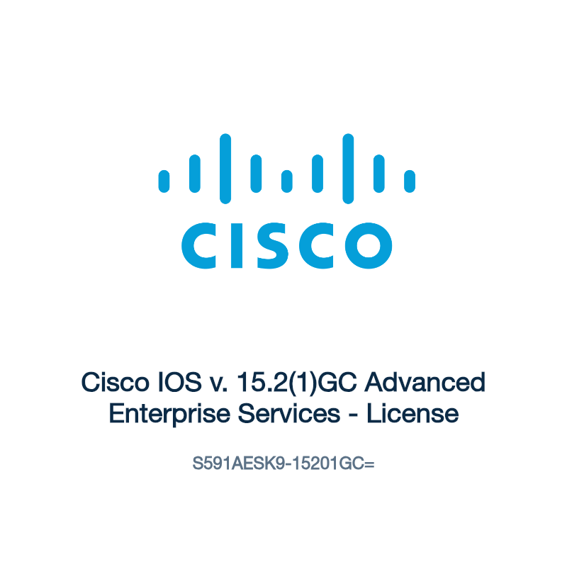 S591AESK9-15201GC=: Cisco IOS v. 15.2(1)GC Advanced Enterprise Services