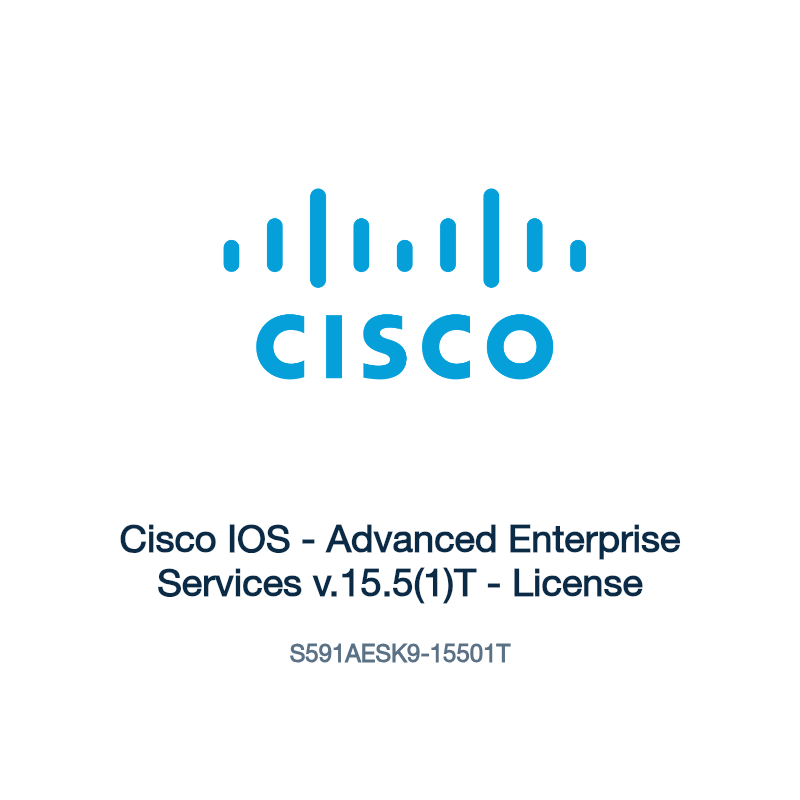 S591AESK9-15501T: Cisco IOS - Advanced Enterprise Services v.15.5(1)T - License