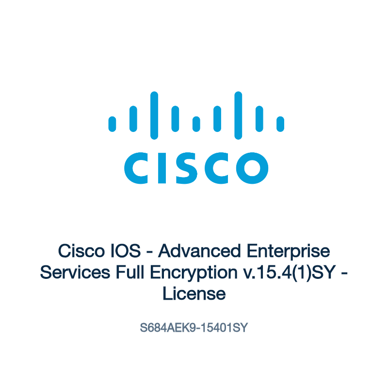 S684AEK9-15401SY: Cisco IOS - Advanced Enterprise Services Full Encryption v.15.4(1)SY