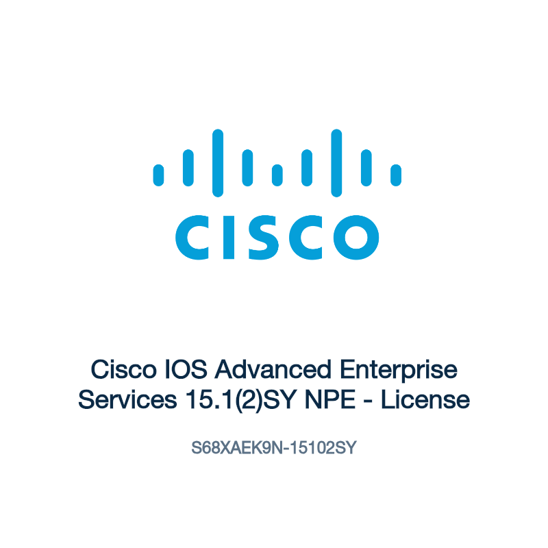 S68XAEK9N-15102SY: Cisco IOS Advanced Enterprise Services 15.1(2)SY NPE