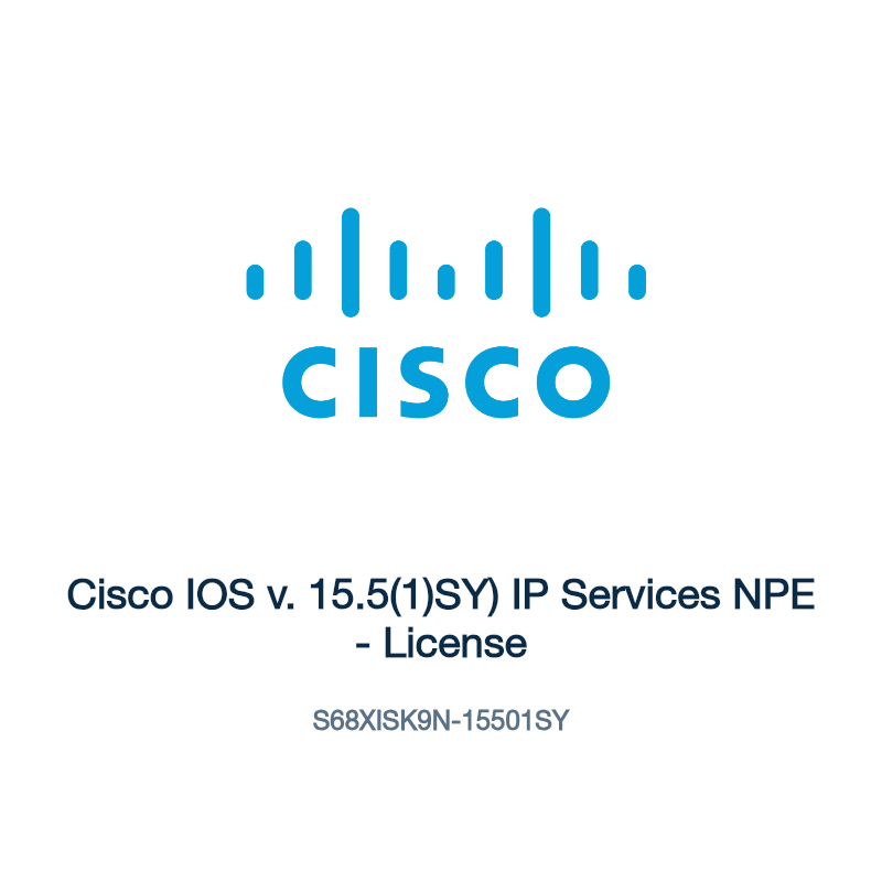 S68XISK9N-15501SY: Cisco IOS v. 15.5(1)SY) IP Services NPE