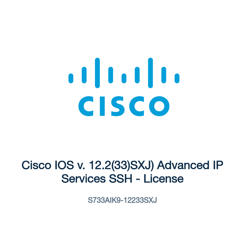 S733AIK9-12233SXJ: Cisco IOS v. 12.2(33)SXJ) Advanced IP Services SSH