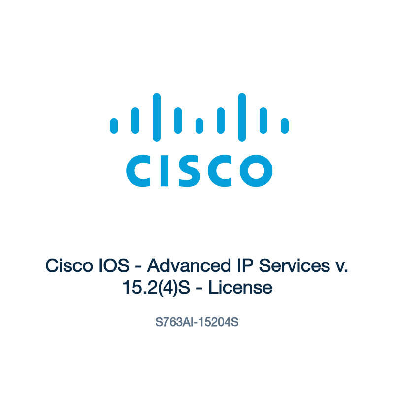 S763AI-15204S: Cisco IOS - Advanced IP Services v. 15.2(4)S - License