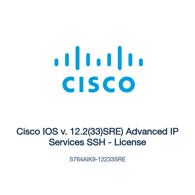S764AIK9-12233SRE: Cisco IOS v. 12.2(33)SRE) Advanced IP Services SSH