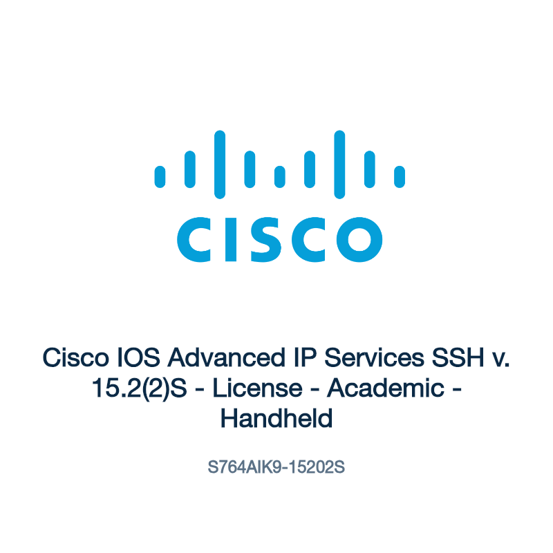 S764AIK9-15202S: Cisco IOS Advanced IP Services SSH v. 15.2(2)S