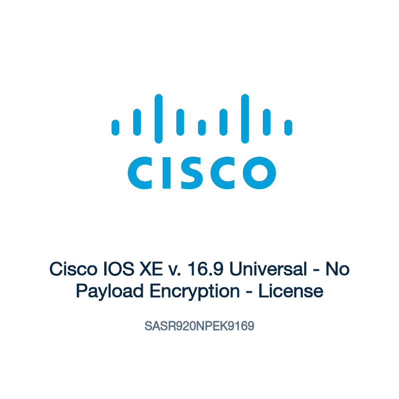 SASR920NPEK9169: Cisco IOS XE v. 16.9 Universal