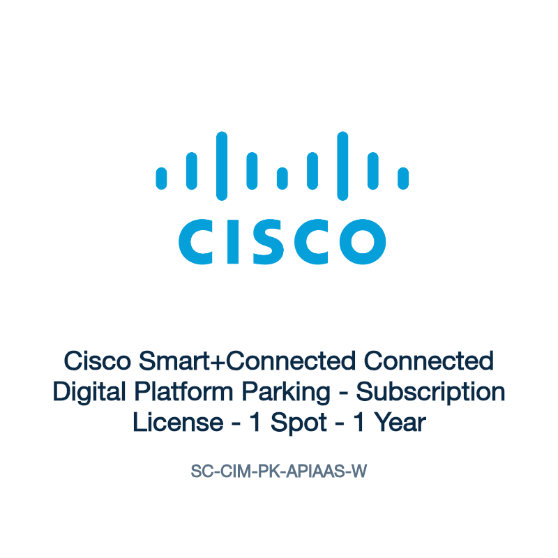 SC-CIM-PK-APIAAS-W: Cisco Smart+Connected Connected Digital Platform Parking