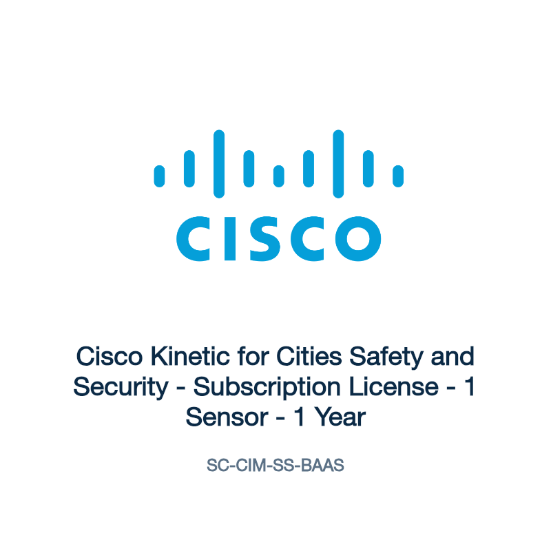 SC-CIM-SS-BAAS: Cisco Kinetic for Cities Safety and Security
