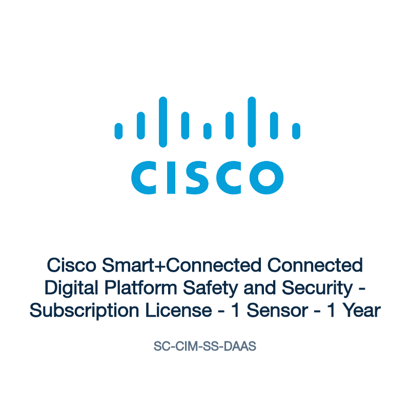 SC-CIM-SS-DAAS: Cisco Smart+Connected Connected Digital Platform Safety and Security