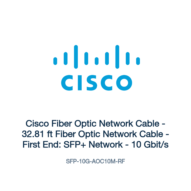 SFP-10G-AOC10M-RF: Cisco Fiber Optic Network Cable