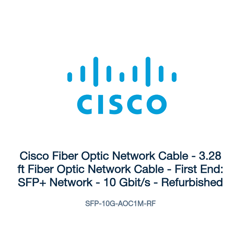 SFP-10G-AOC1M-RF: Cisco Fiber Optic Network Cable