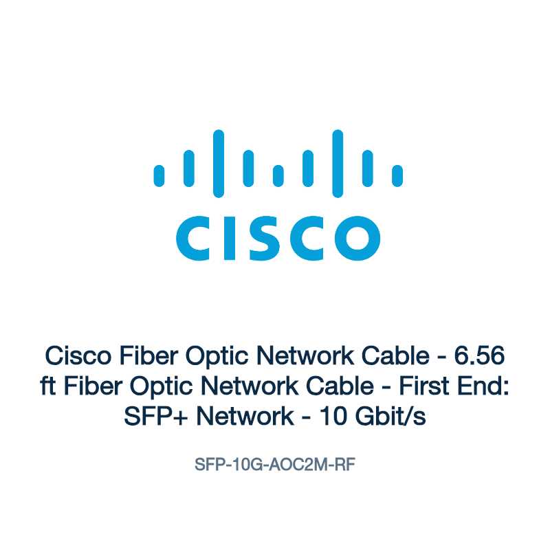 SFP-10G-AOC2M-RF: Cisco Fiber Optic Network Cable