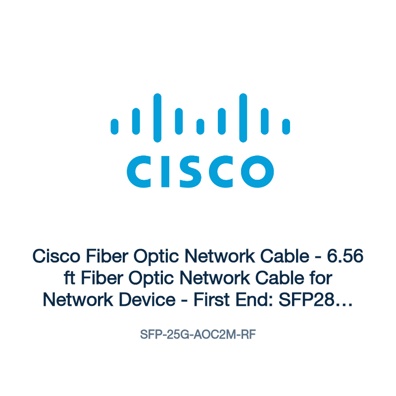 SFP-25G-AOC2M-RF: Cisco Fiber Optic Network Cable