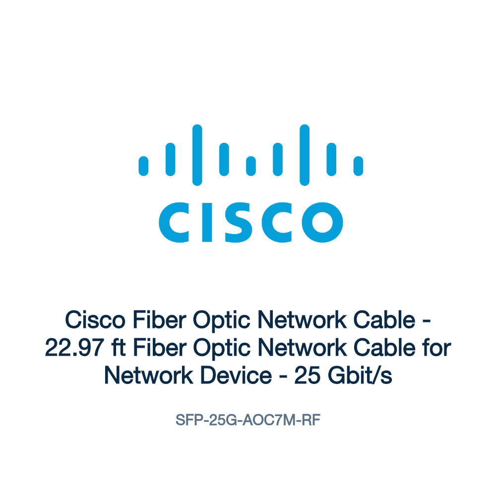 SFP-25G-AOC7M-RF: Cisco Fiber Optic Network Cable