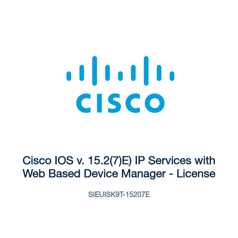 SIEUISK9T-15207E: Cisco IOS v. 15.2(7)E) IP Services with Web Based Device Manager