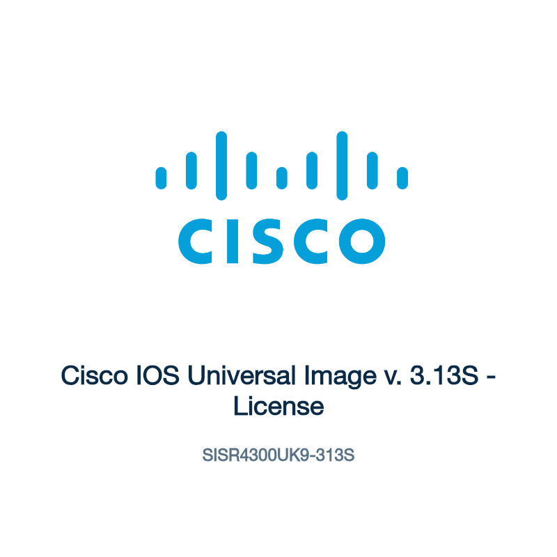 SISR4300UK9-313S: Cisco IOS Universal Image v. 3.13S