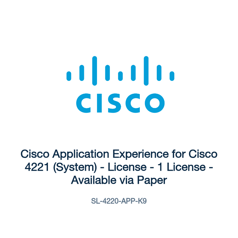 SL-4220-APP-K9: Cisco Application Experience for Cisco 4221 (System)