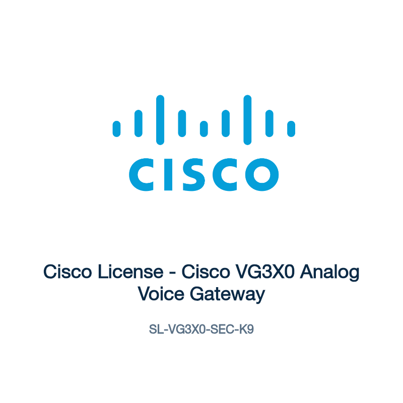 SL-VG3X0-SEC-K9: Cisco License - Cisco VG3X0 Analog Voice Gateway