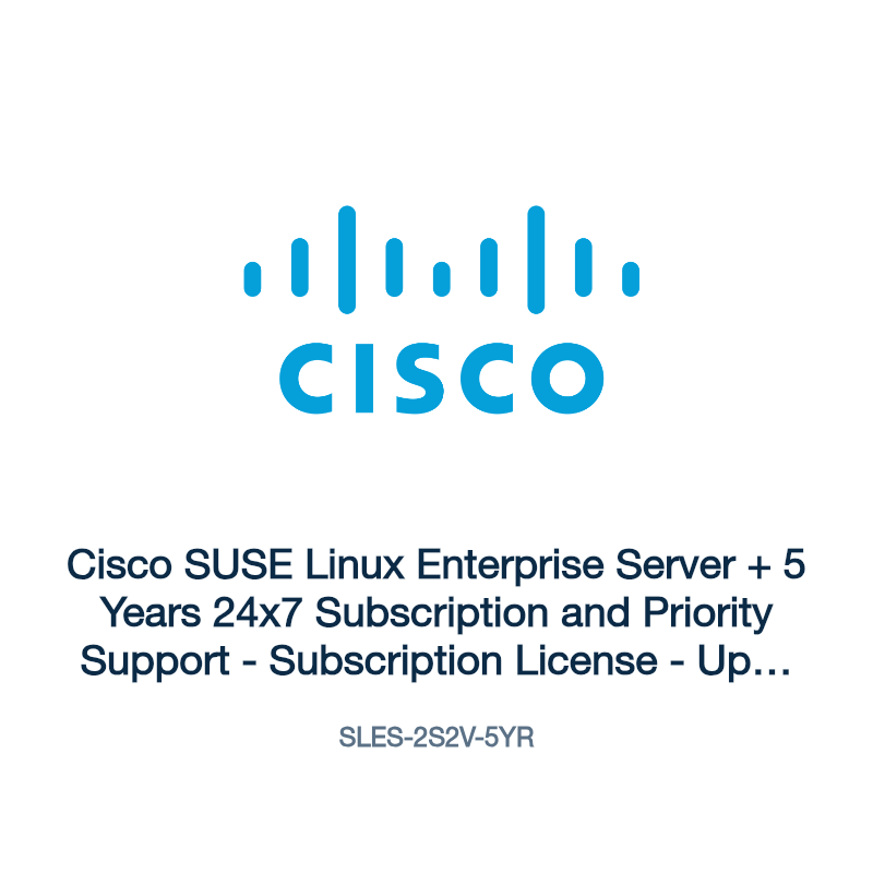 SLES-2S2V-5YR: Cisco SUSE Linux Enterprise Server + 5 Years 24x7 Subscription and