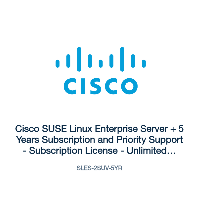 SLES-2SUV-5YR: Cisco SUSE Linux Enterprise Server + 5 Years Subscription and