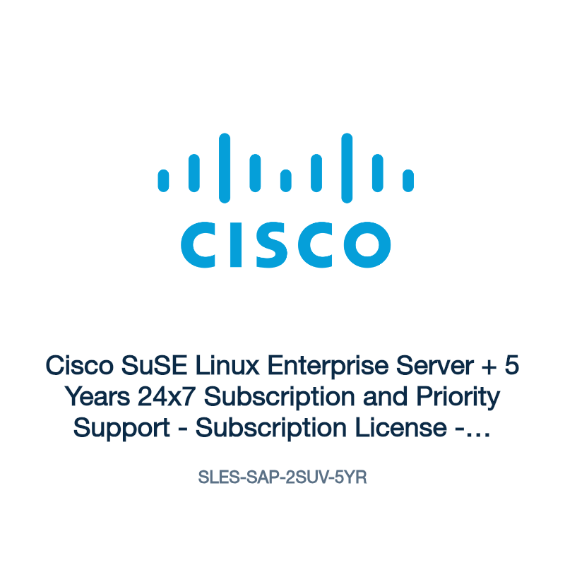 SLES-SAP-2SUV-5YR: Cisco SuSE Linux Enterprise Server + 5 Years 24x7 Subscription and