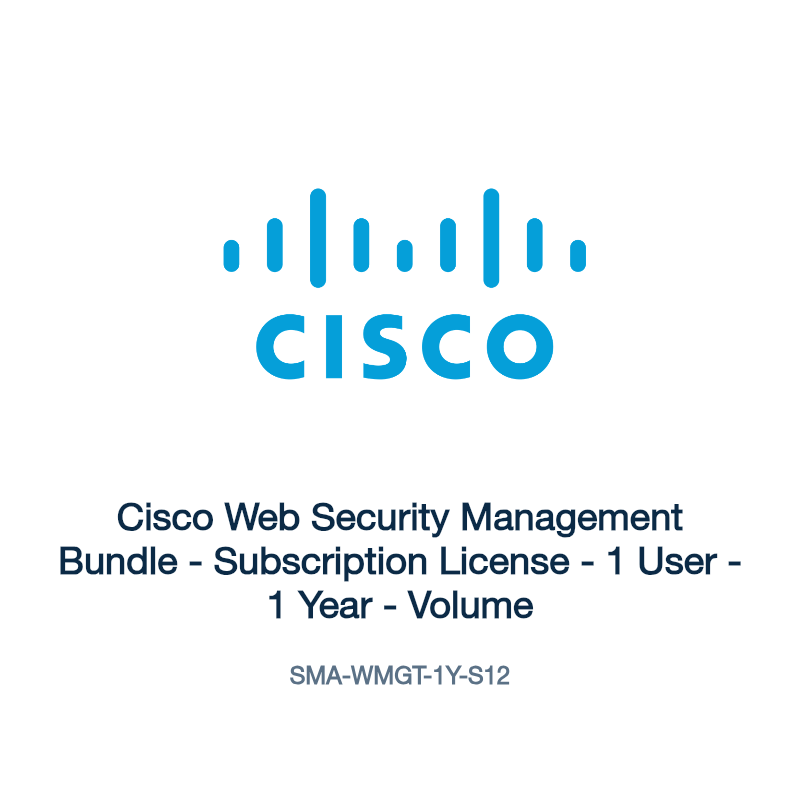 SMA-WMGT-1Y-S12: Cisco Web Security Management Bundle
